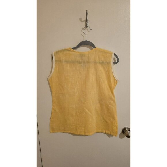 LA Fille Top Womens Size XL Sleeveless Embroidered Coquette No Fabric Tag $589 - Picture 2 of 6